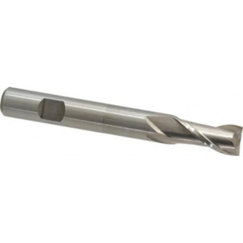 Value Collection 1/2, 1 LOC, 1/2 Shank Diam, 4 OAL, 2 Flute, High Speed Steel Square End Mill Single End, Uncoated, S...